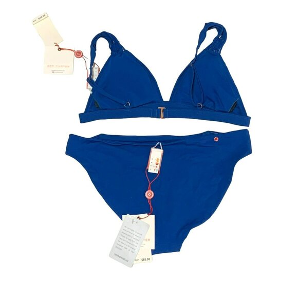 Red Carter Womens Blue Bikini Set With Braided Strap Detail New with tags Medium - Picture 2 of 7
